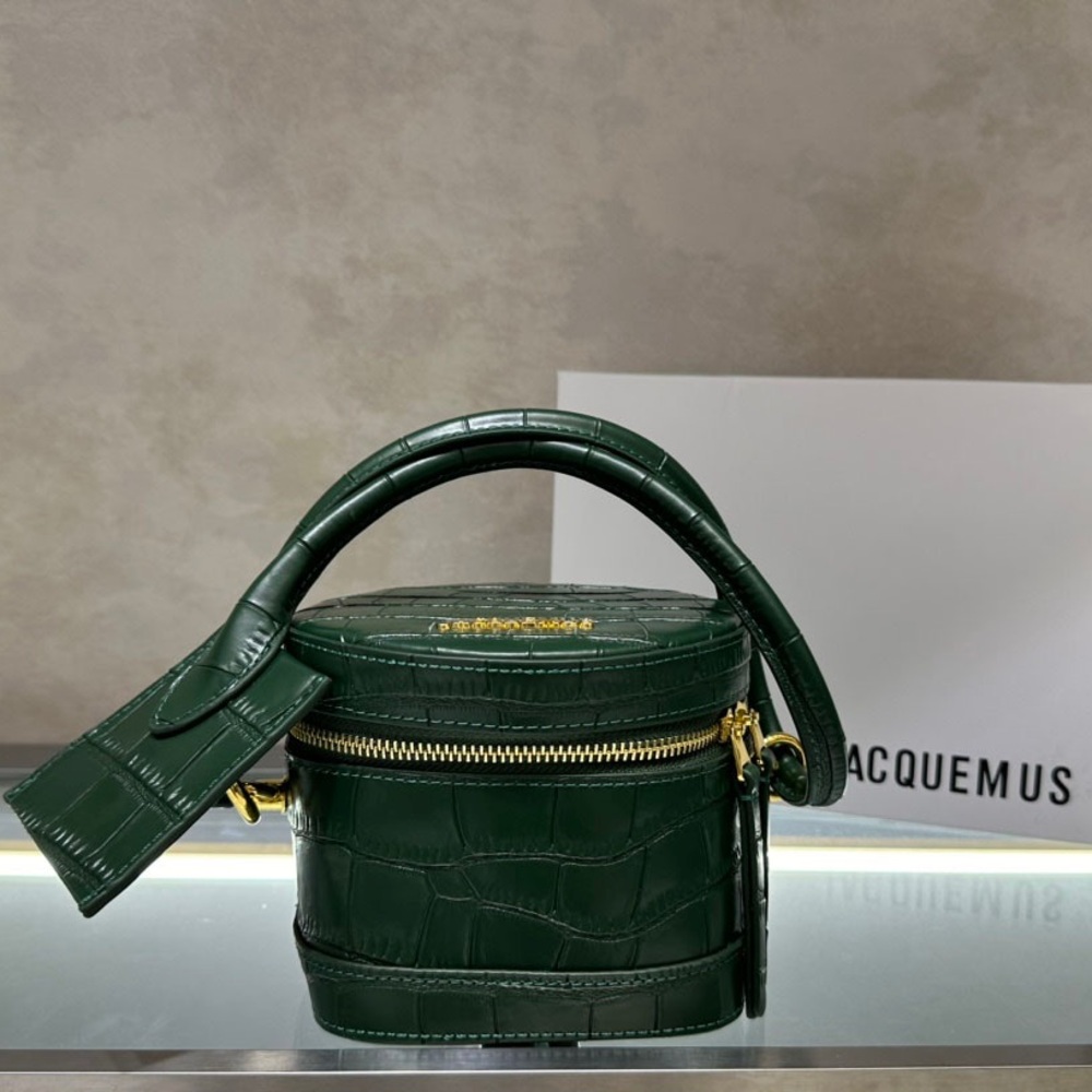 Jacquemus green leather shoulder bag, 11.5X15.5X15.5cm - Picture 8 of 9